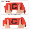 PATIKIL 11.8x2.8 Soccer Captain Armband, 4Pcs Nylon Elastic Protective Arm