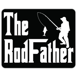 KCD Funny Fishing Fisherman Decal Stickers- for Car Truck Van Window Tackle Box Laptop- 5 Inches at Largest Point (The Rodfather), FFish1