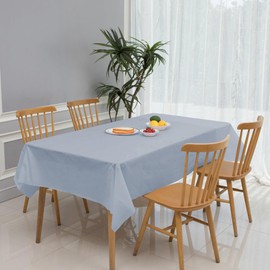 RCFFDL 3 Pack Grey Disposable Tablecloth, 54" x 108" Plastic Table Covers, Decorative Rectangle Tablecloth for Parties, Events, Wedding, Inddors & Outdoors