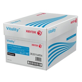 Xerox Vitality 8.5-inch x 11-inch Premium Multipurpose Paper, 24 lbs., 97 Brightness, 4000 Sheets/Carton (1001)