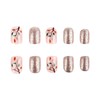 RUOKEXIN Fall Press-on Nails - Short, Square, Pink False Nails