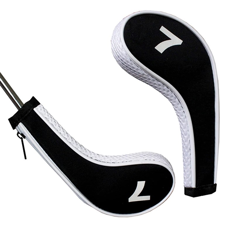 Andux Number Print Golf Iron Club Head Covers Long Neck