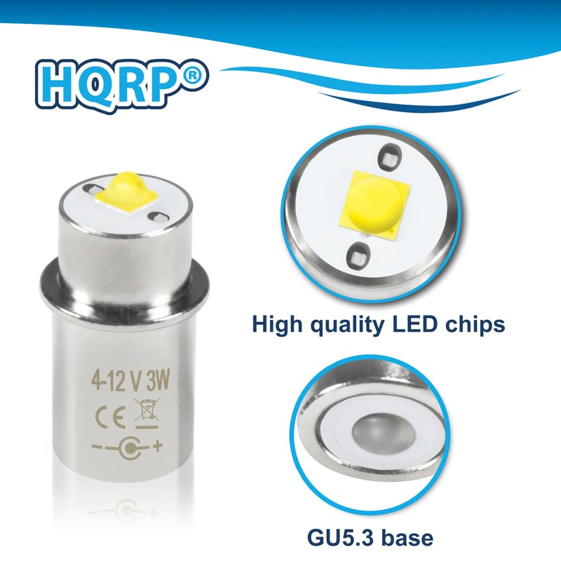HQRP High Power 3w LED Bulb Compatible with Maglite ST3D016