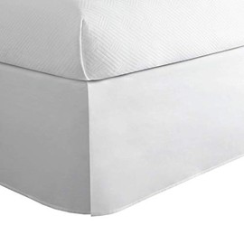 Todayâs Home Microfiber Classic Tailored Styling Bed Skirt Dust Ruffle, California King, White