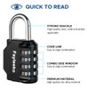 Combination Lock, 4 Digit Combination Padlock for School Gym Sports