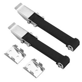 Creatyi 2 PCS 9.3'' Heavy Duty Premium SUS304 Stainless Steel Rubber Flexible Black Draw Latches Buckle (Style 3)