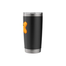 Pixelated Goldfish Cracker With Thug Pixel Sunglasses Stainless Steel Insulated Tumbler
