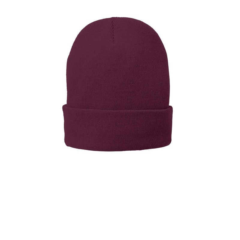 Port & Company Fleece-Lined Knit Cap OSFA White