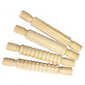 Kids B Crafty Playdough Tools and Cutters Set - Wooden Rolling Pins, Plastic Shapes, and Patterned Rollers for Creative Play - Safe and Fun Craft for Toddlers and Children