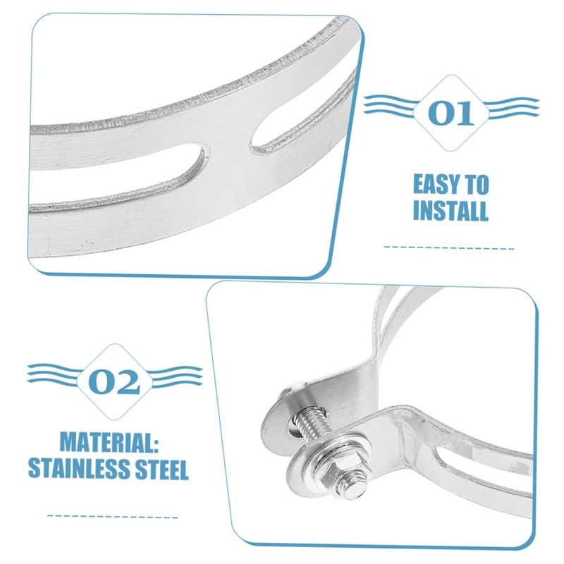 Gatuida Motorcycle Exhaust Clamp Support Stainless Steel Clamp Pipe for