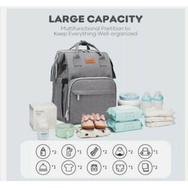 Unbranded diaper bags backpack with changing station Foldable travel diaper bag