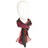 Wool Scarf Unisex Elegant Elegant Light Crinkle Look with Striped