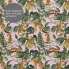INSFBRB Leopard Palm Leaves Waterproof Fabric Shower Curtain,Abstract Boho Wildlife