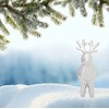 Exner Ceramic Reindeer Bozze EX-Z60, 12 cm, Silver, bauchig, 224505
