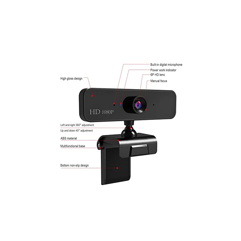 Web Camera Full HD 1080P Web Camera with Microphone Webcam