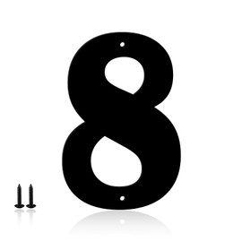 4 Inch Metal Modern House Numbers, House Address Letters and Numbers for Outside Signs - Metal Letters Door Numbers Signage Street Address Plaque for Garden Door Mailbox Decor (Number 8)