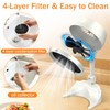 KOSGHO Portable Range Hood Exhaust Fan, 3 Speeds, Adjustable Height