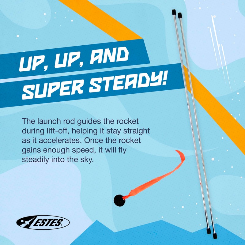 Estes 302244 3/16" Two-Piece Maxi Rod,Brown/A