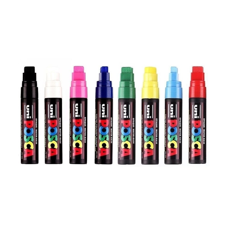 Uni Posca 17mm Chisel Tip PC-17K - Color: Black