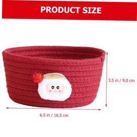 WHAMVOX Craftsmanship Christmas Storage Box Cotton Rope Baskets Woven Storage Bins for Organizing