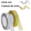 100 piezas Caja de regalo transparente con 2 rollos de