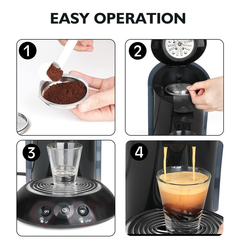 Reusable Coffee Pods, Washable Stainless Steel Refillable Coffee Powder Capsule