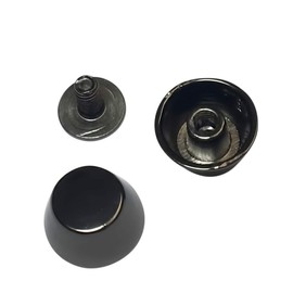 ALLinONE Flat Head Purse Feet Stud Spike Screw Back Purse Luggage Foot Nailhead Rivets for DIY Leather Craft (Gun Metal 4 Sets)