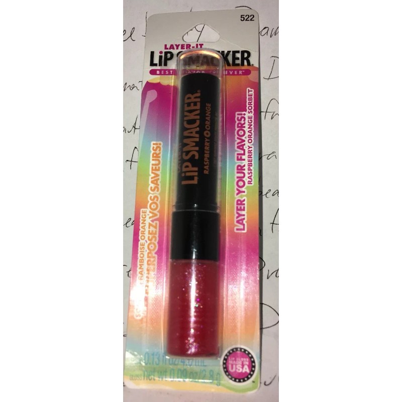 Bonne Bell Layer-It Flavor Lip Smacker Balm Gloss Duo *RASPBERRY