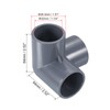 PATIKIL 1 1/4" 3 Way Elbow Pipe Fittings UPVC, 8