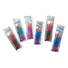 Agbel 6 Juegos De Brochas Cola De Sirena Multicolor Maquillaje