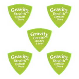 Púas de guitarra acrílicas Gravity - Biselado pulido, más afilado y resistente para un sonido más brillante y un agarre más firme - Diseño Stealth de 1.5mm y espesor estándar - Hechas a mano en