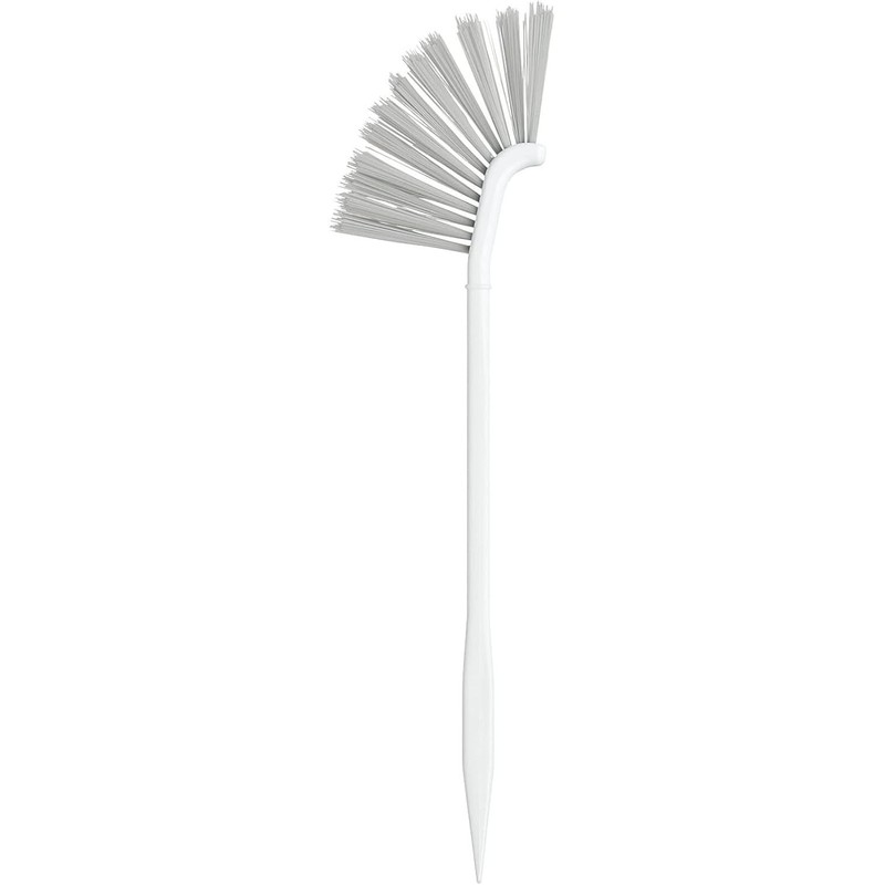 Mameita Mini Cleaning Brush, 2-Piece Set, White, Japanese-Made, Long Brush