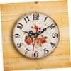 ORFOFE Retro Silent Desktop Clock Wooden Adornment Boho Decor Wall