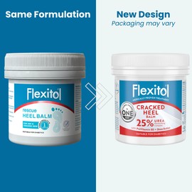 Flexitol Cracked Heel Balm, Visible Results in 1 Day, For Extremely Dry Feet & Cracked Heels, Removes Hard Skin, 25% Urea, Medically Proven Foot Cream, Suitable for Diabetics, 1 x 485g