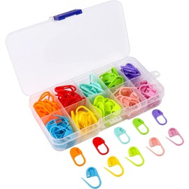 Zalizr 150pcs Knitting Stitch Markers, Small Plastic Crochet Stitch Markers with Box, Knitting Stitch Rings for Sewing Knitting DIY and Handmade Crafts