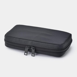MUJI 02869175 Nylon Book Shaped Pouch, Black, Approx. 4.7 x 8.1 x 1.6 inches (12 x 20.5 x 4 cm)