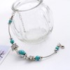 Fuqimanman2020 3pcs Ethnic Simulation Turquoise Set Butterfly Pendant Necklace Bohemian