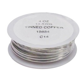 Tinned Copper Wire – 14 Gauge, 4 oz. Spool – Solderable Wire for Glass Art, Jewelry, and Other Projects
