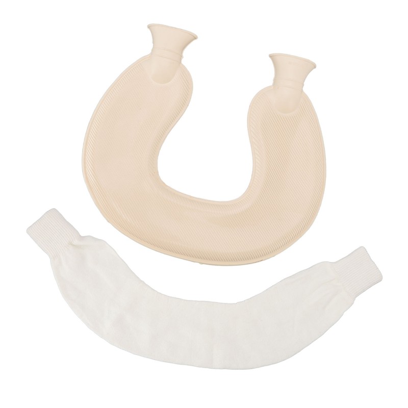 U Shaped Neck Hot Water Bag Double Knitted Insulation Rubber