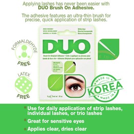 DUO Brush-On Lash Adhesive with Vitamins A, C & E, Clear, 0.18 oz, 2-Pack