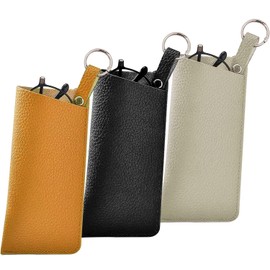 reiliva Soft Leather Sunglasses Bag, Portable Glasses Case with Belt Clip, Travel Glasses Organizer Pouch Outdoors Eyeglass Bags for Women Men （3 Pcs）