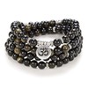 Yoga Symbol 8mm Mala Beads Bracelet 108 Spiritual Necklace Meditation
