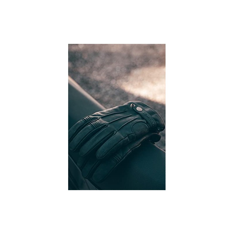 Texpeed Men's Leather Motorcycle Gloves - Biker Winter Warm Gloves