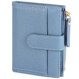 RRANCharltu Purses for Women Small Women Wallets Soft Leather Ladies Purse Card Holder with Zipper Coin Pocket and Multiple Card Slots, Blue