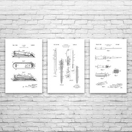Office Supply Patent Posters Set of 3 (11x14), Boss Gift, Office Art, Secretary Gifts, Business Decor, Conference Room Art Black & White
