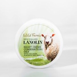Wild Ferns Lanolin Night Crème with Collagen, Placenta and Propolis (Combination to Oily), 100g, Pack of 1
