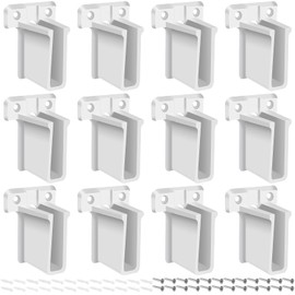 6 Pack Wire Shelf End Brackets Closet Shelves Brackets Plastic Wall Mount Shelf Brackets with Screws Wire Shelf Corner Support Bracket for Shelves Closet