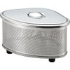 Yoshikawa SJ2430 Triangle Corner with Lid, Punching, Stainless Steel, Silver,