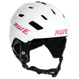 AWE Snowboard Freeride SUPER LIGHTWEIGHT In Mould Ski Helmet White 55-58cm