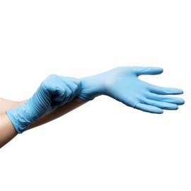 MONOUSALO Disposable Nitrile Gloves, Blue, Powder Free, Pack of 500, Latex and Talc with Microgrip for Professional Use, Disposable Gloves for Kitchen, Food, Hairdresser, Boss, Tattoo, 4.5